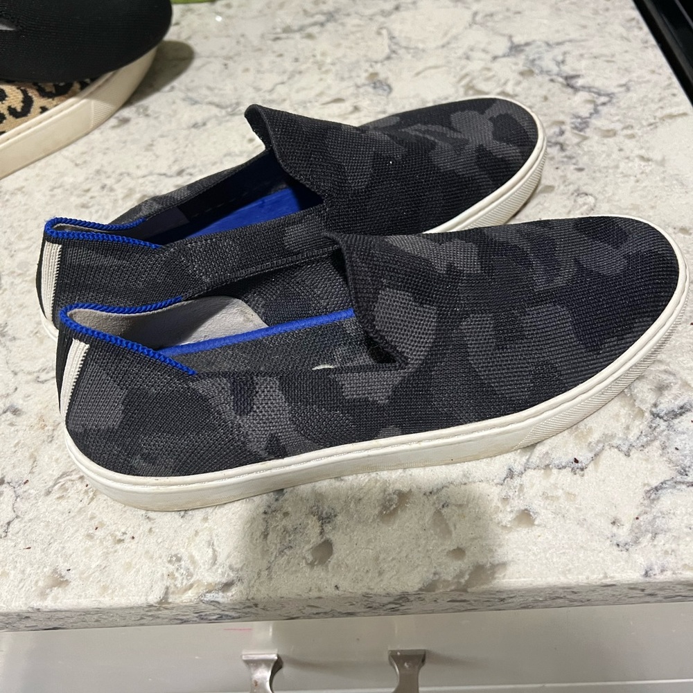 Rothy’s black camo sneaker